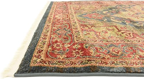 Miniatura 14 de Unique Loom Sahand Collection - Alfombra rectangular de 4 pies 1 pulgada x 6 pies 1 pulgada, azul marino y gris