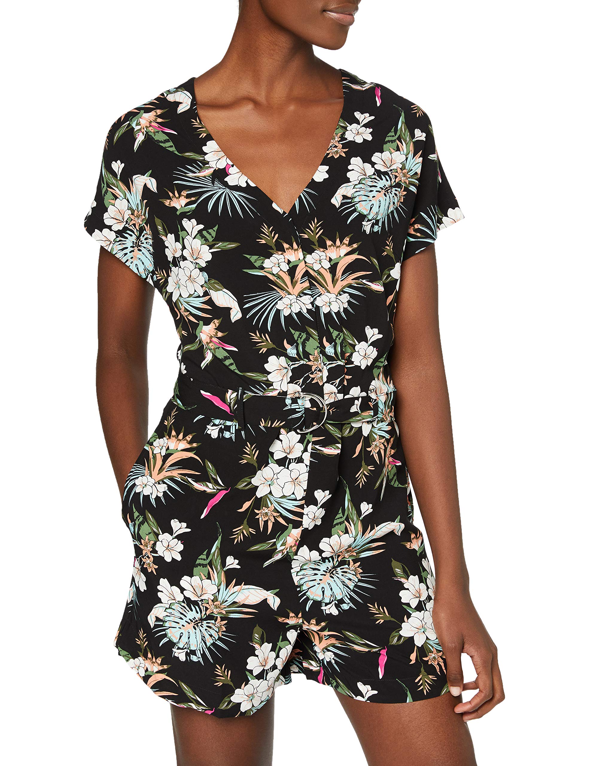 Urban Classics Mono Corto de Viscosa para Mujer Camiseta