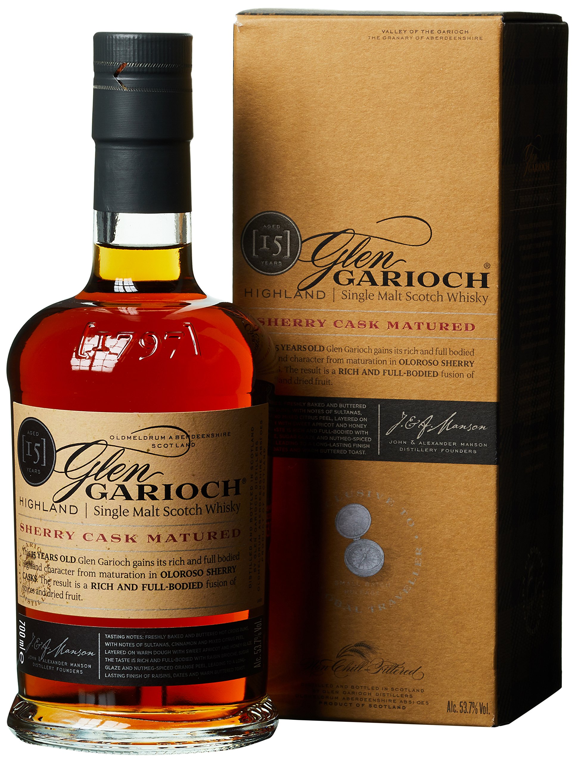 Glen Garioch 15 Years Old SHERRY CASK MATURED 53,7% Vol. 0,7l in Geschenkbox