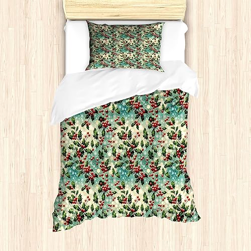 Miniatura 302 de Ambesonne Juego de funda de edredón de pesca, lubina de boca grande atrapando un bocado en espray de agua, imagen salvaje, juego de cama decorativo