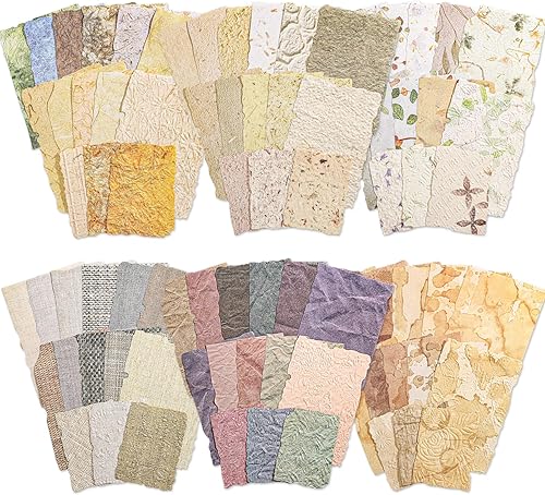 168 piezas de papel texturizado vintage para álbumes de recortes, 6 temas, suministros de diario de álbumes de recortes, diseño en relieve, papel