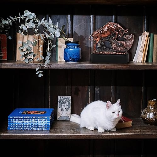 Miniatura 9 de Estatua de Bull and Bear Wall Street Decor de resina de 9 x 9.5 pulgadas, decoración de escritorio para comerciantes e inversores con acabado