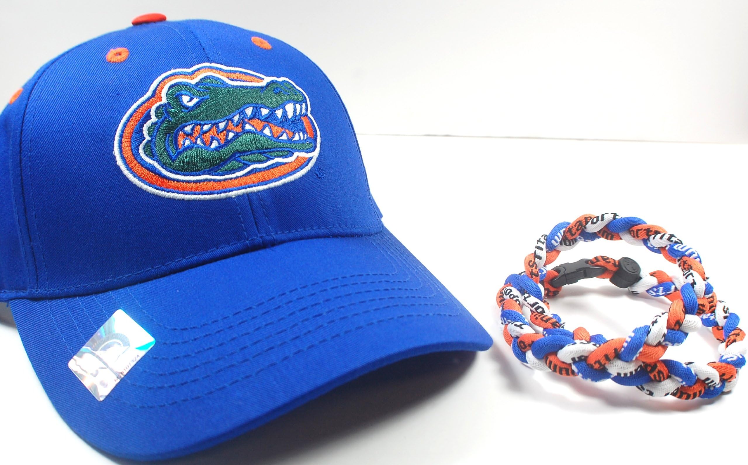 Florida Gators Hat/Cap & Royal Orange White Tornado Necklace