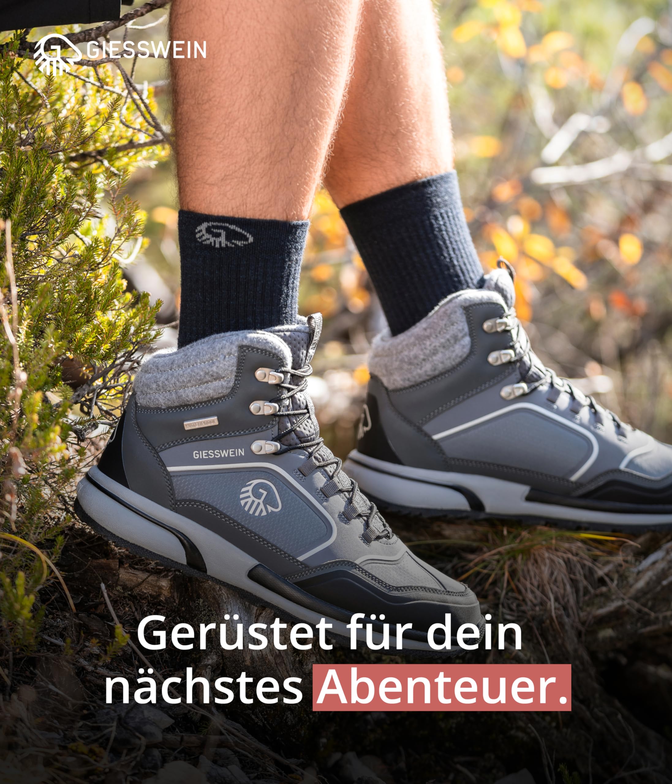 Giesswein Calze da trekking Merino | Calzini termici traspiranti in merino extra caldi, 3 paia di calzini da sci e invernali senza punti
