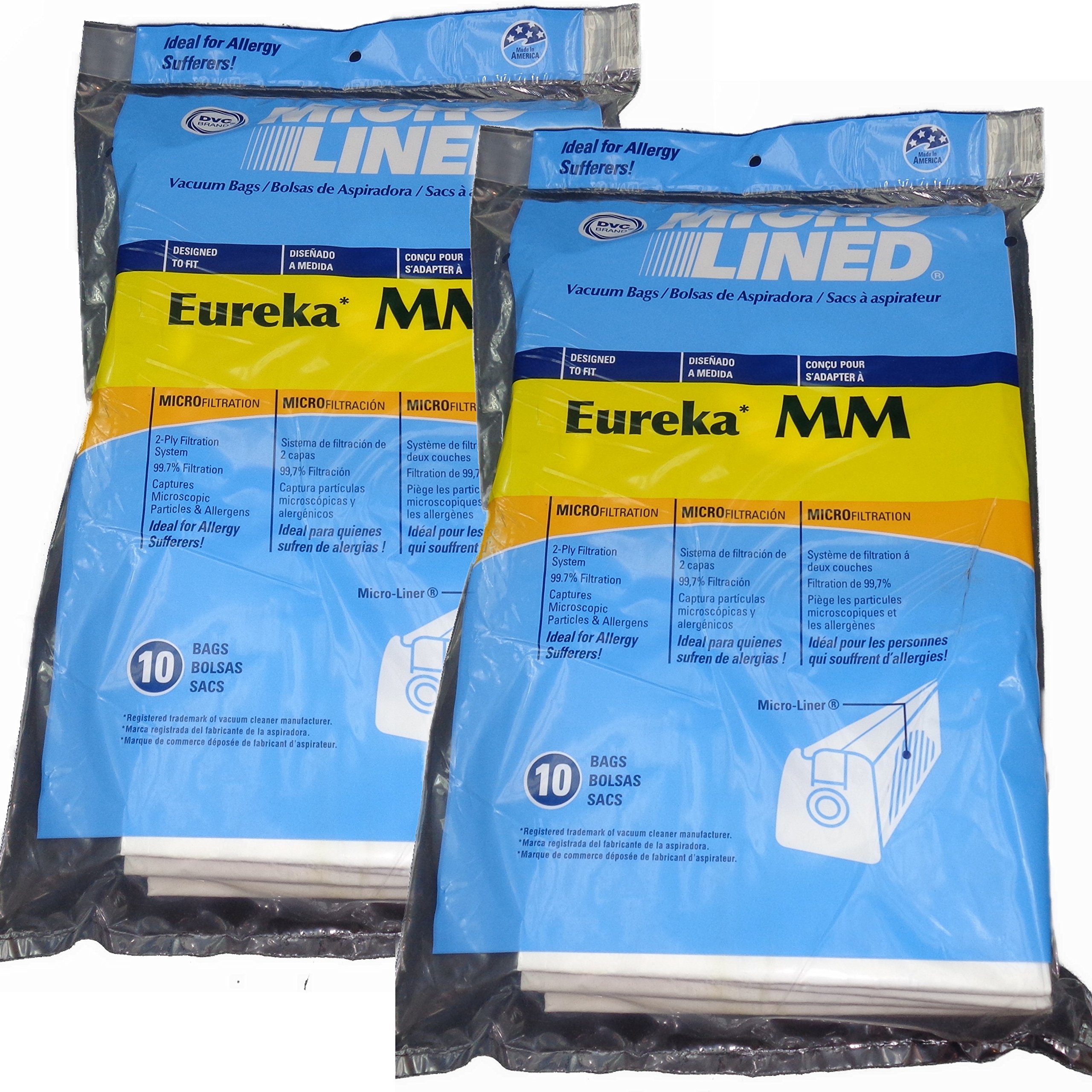 DVCEureka MM Micro-lined Mighty Mite & Sanitaire Allergen Filtration Vacuum Cleaner Bags (20)