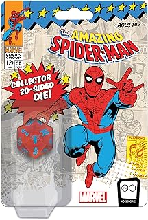 Marvel The Amazing Spider-Man 20-Sided Die | 36mm Large Collectible d20 with Spider-Man Emblem | Polyhedral Die Great for Dungeons and Dragons or Game Night | Officially-Licensed Marvel & Merchandise