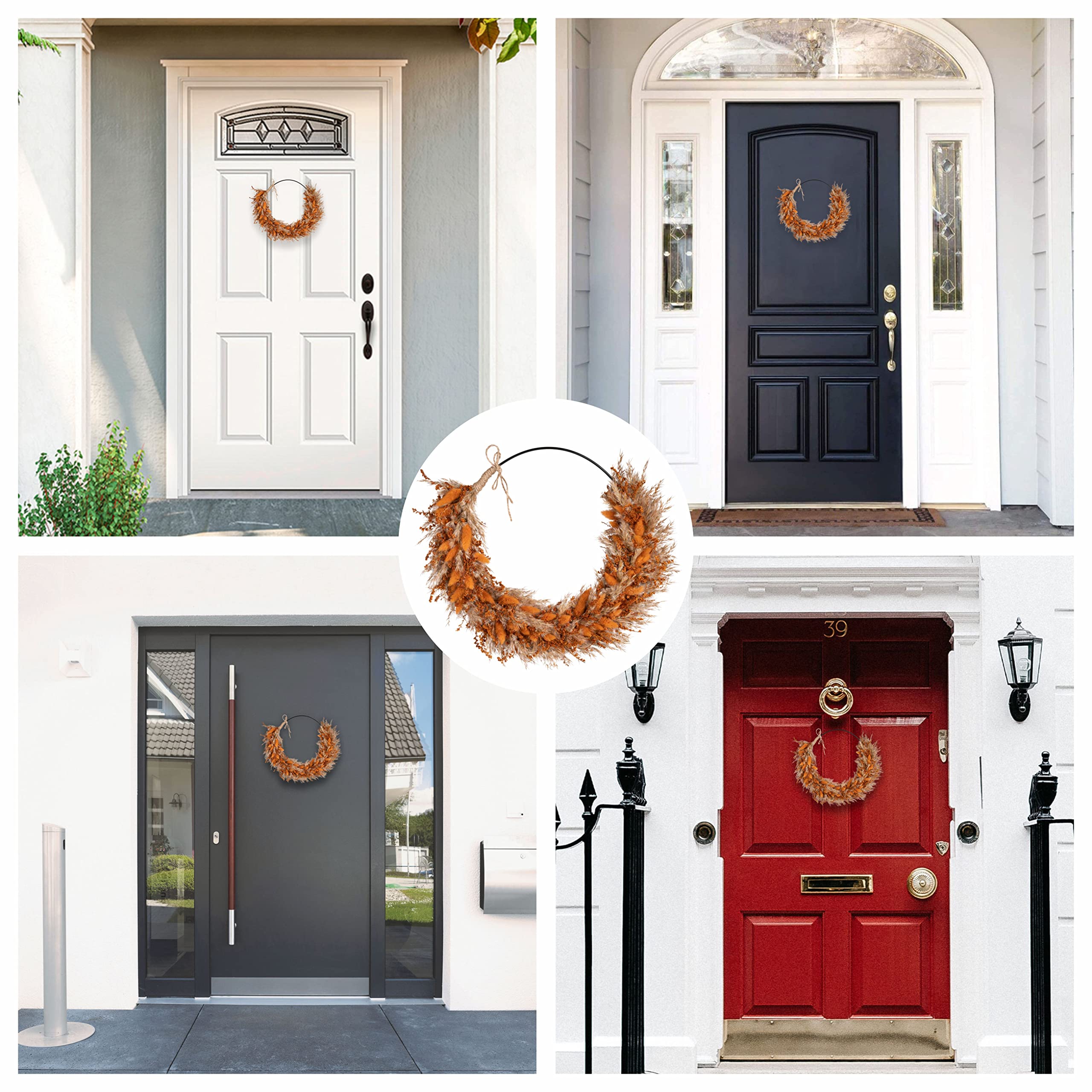 Couronne De Fleurs Séchées Gabie – Élégance Naturelle Avec Coton