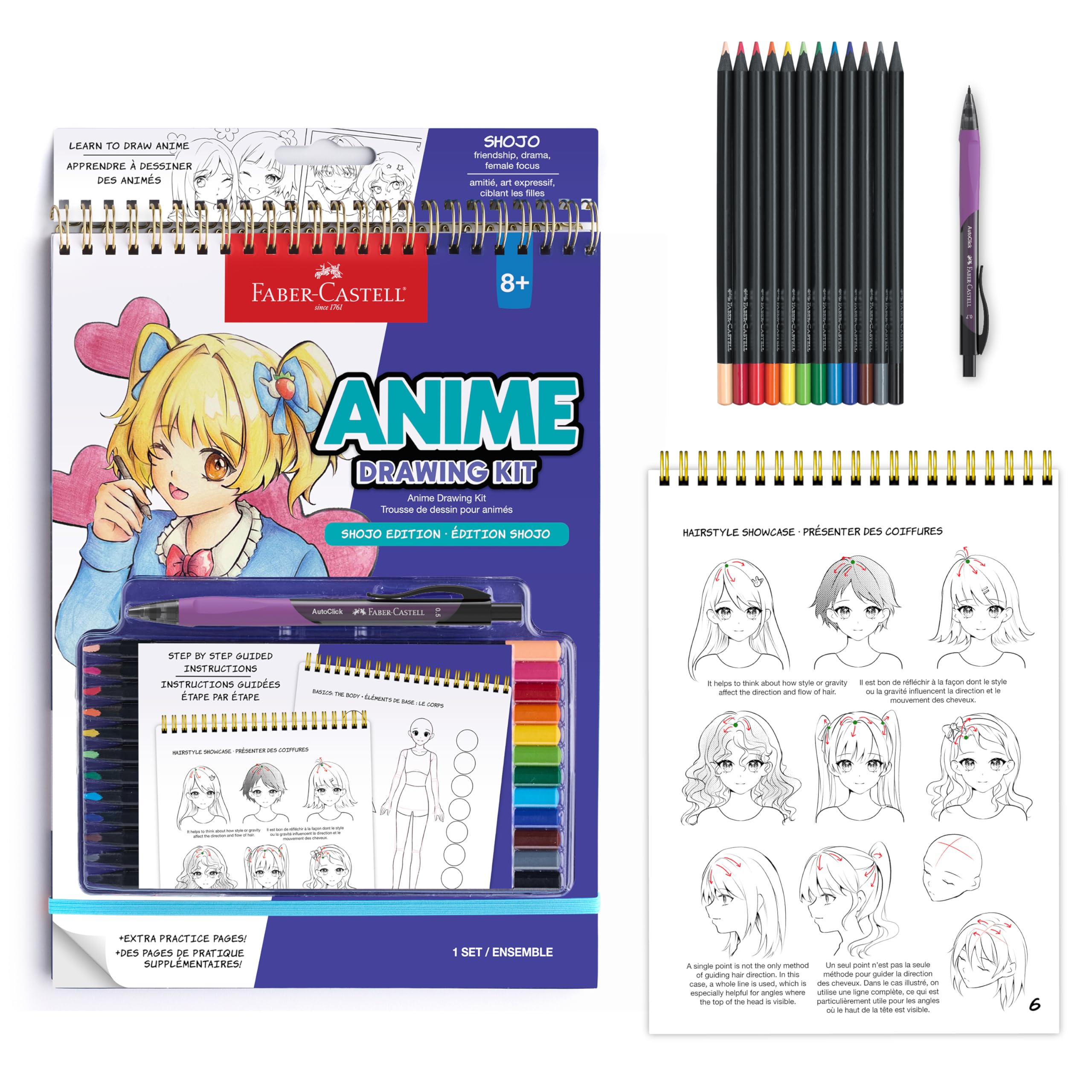 Amazon.com: Faber-Castell Anime Drawing Kit: Shojo Edition | Step