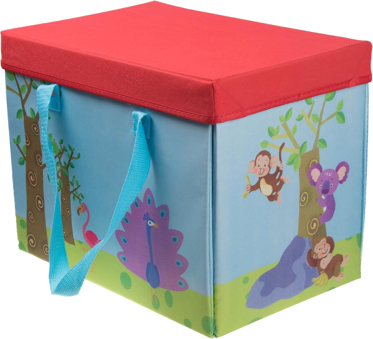 Clever Creations Zoo Storage Organizer Toy Box Folding