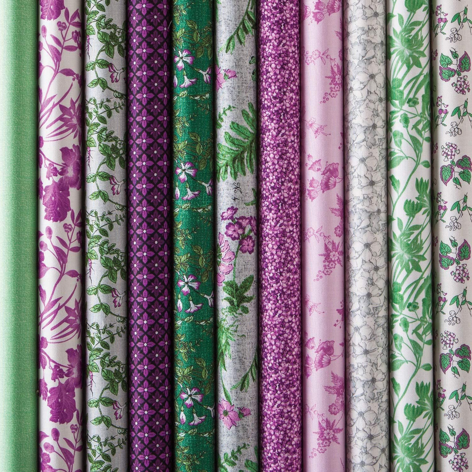 Connecting Threads Print Collection Precut Quilting Fabric Bundle 5" Charm Squares (Botanical Blooms)