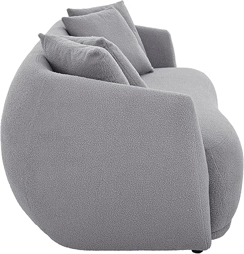 Miniatura 6 de Merax, Sofá moderno con brazos para sala de estar y dormitorio, con 4 almohadas, gris