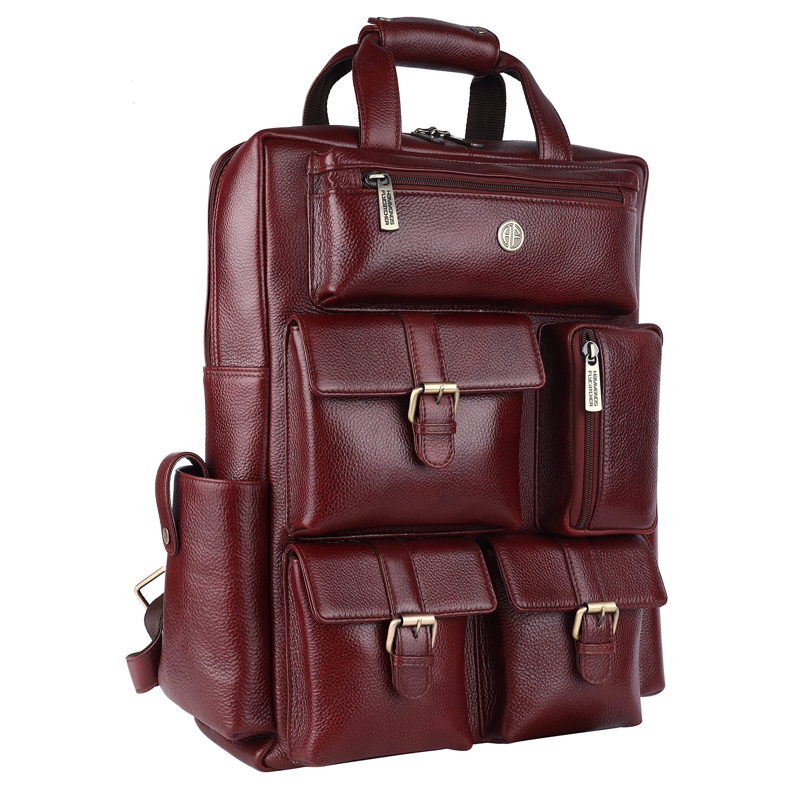 HAMMONDS FLYCATCHER Genuine Leather Travel Backpack/College Backpack For Men & Women Stylish, Durable & Spacious Bag With Multiple Compartments, Perfect For College, Work & Travel - Brown, 25 Liters (B095PMW1VM) Amazon Price History, Amazon Price Tracker