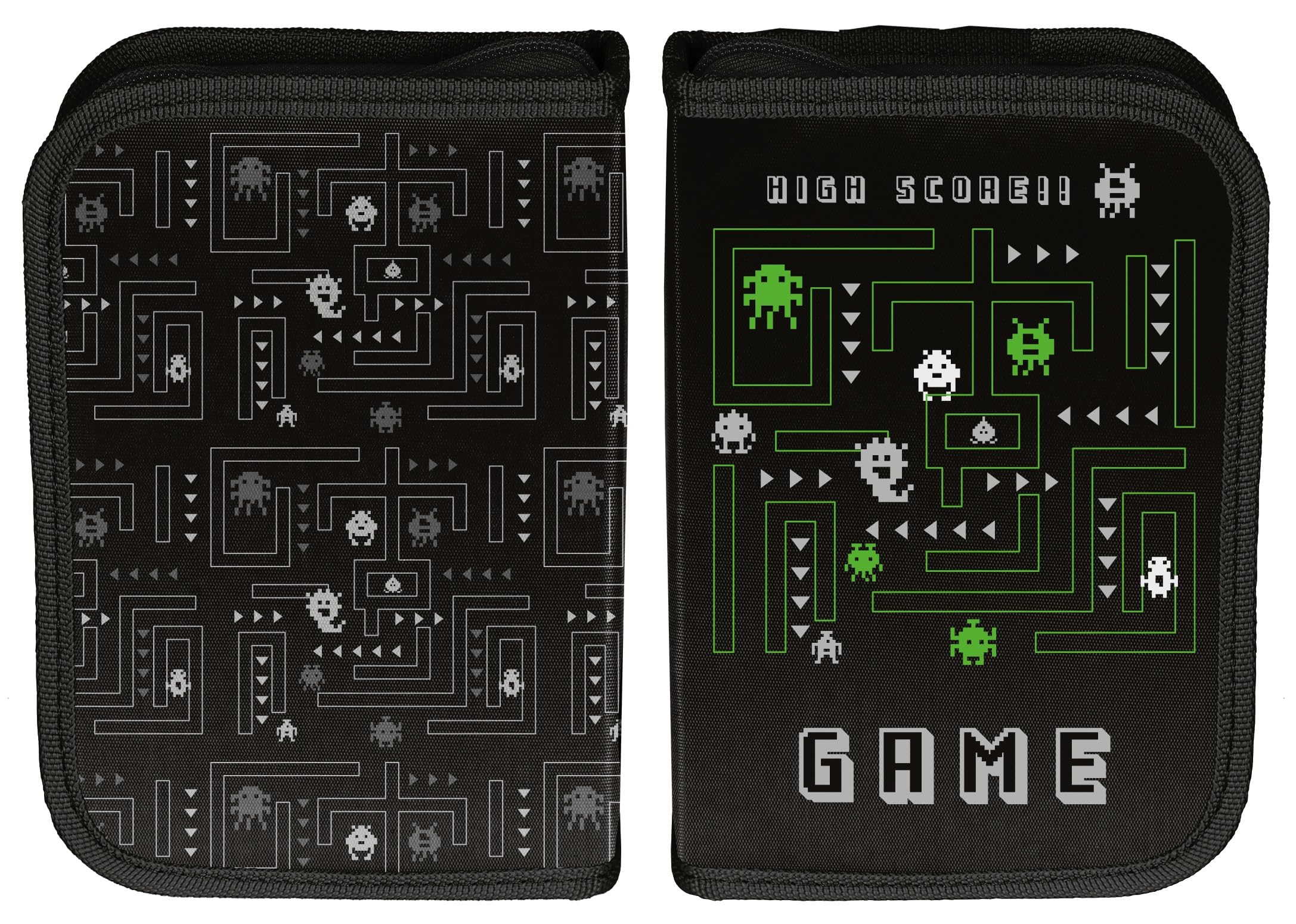 Schulranzen Set 3 teilig Tornister Jungen Schwarz Player Gamer