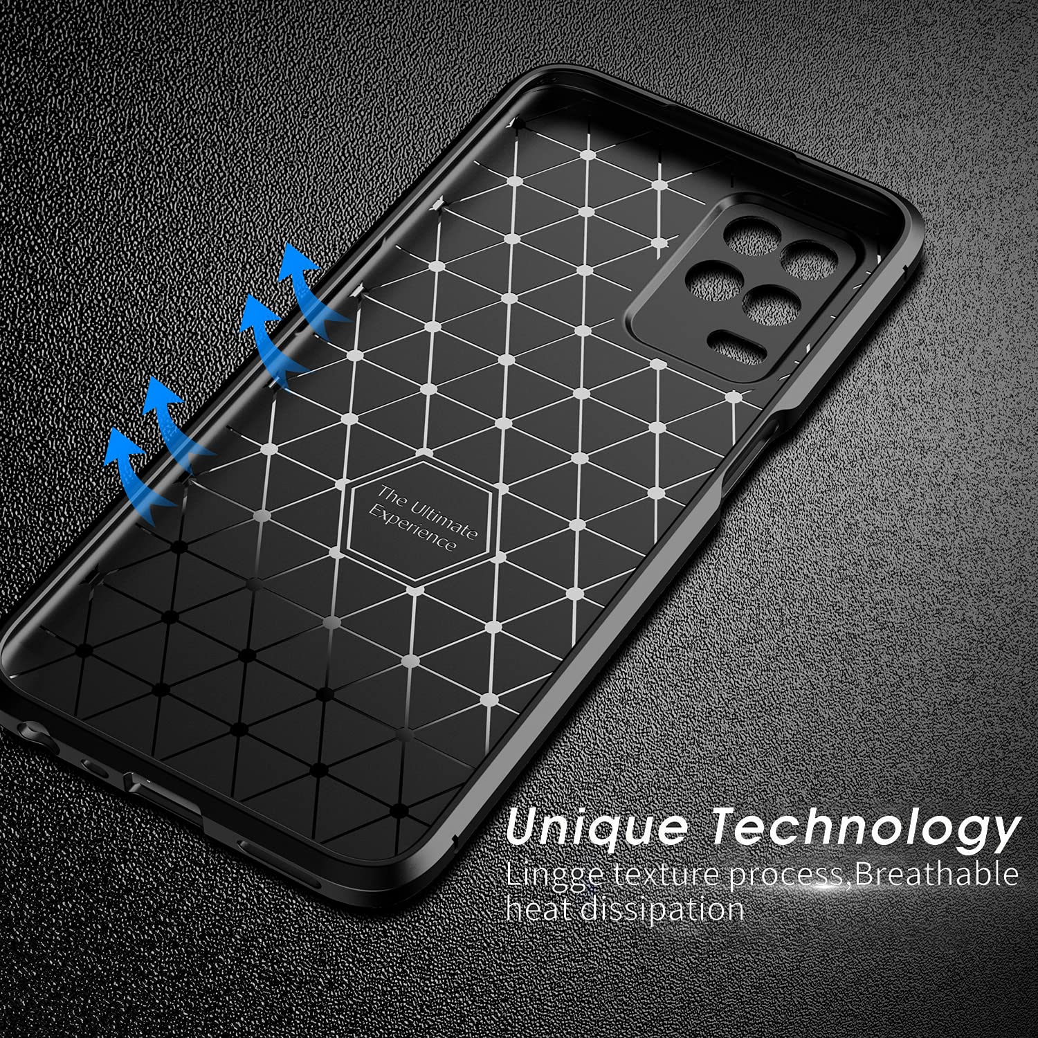 EASSGU Custodia per Realme 8 5G / Realme Narzo 30 5G (6.5 Inches), Cover Silicone TPU Colore Sfumato Trasparente, Custodia per Telefono Antiurto e Antigraffio - Blu Viola