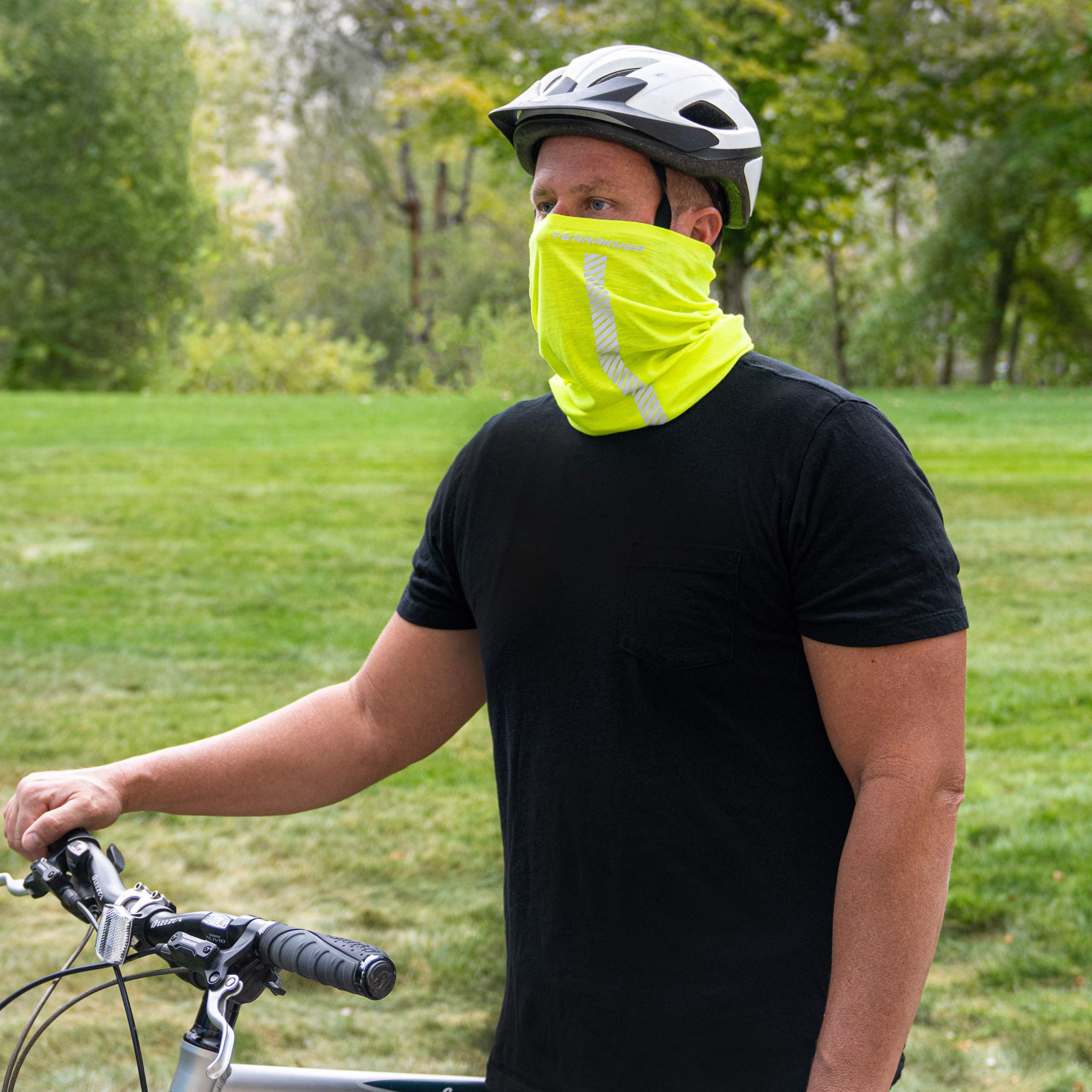 Cache-cou Écossais Vert Bleu - Bandana Multifonction Protection UV Sport Cyclisme Randonnée