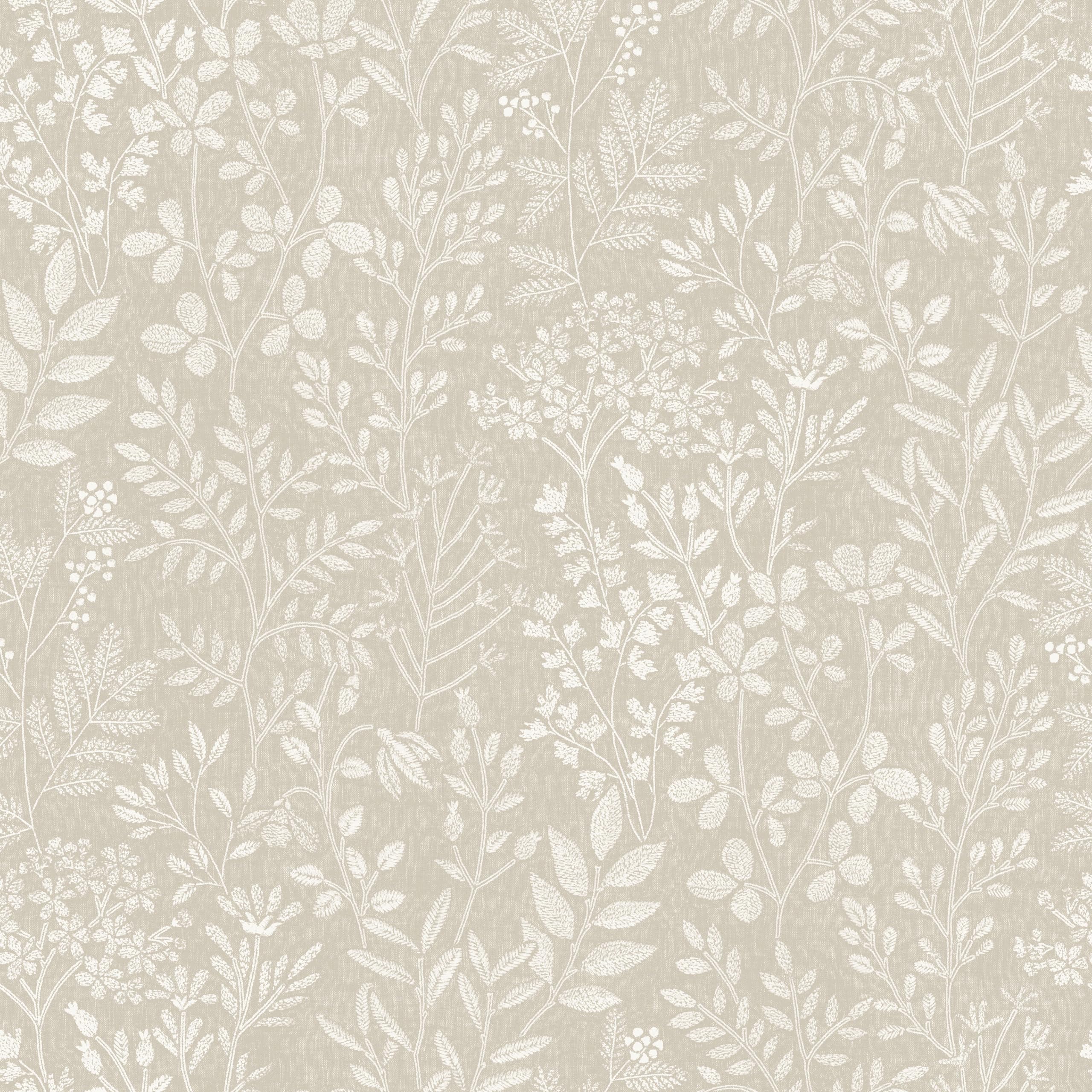 Grandeco Life Karuna Beige Wallpaper Botanical Organic Trail Paste The Wall
