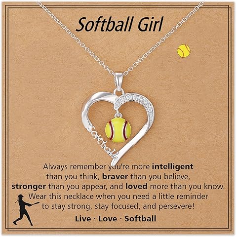 Volleyball/Softball/Basketball/Baseball Necklace Gifts for Girls, Sport Accessories...