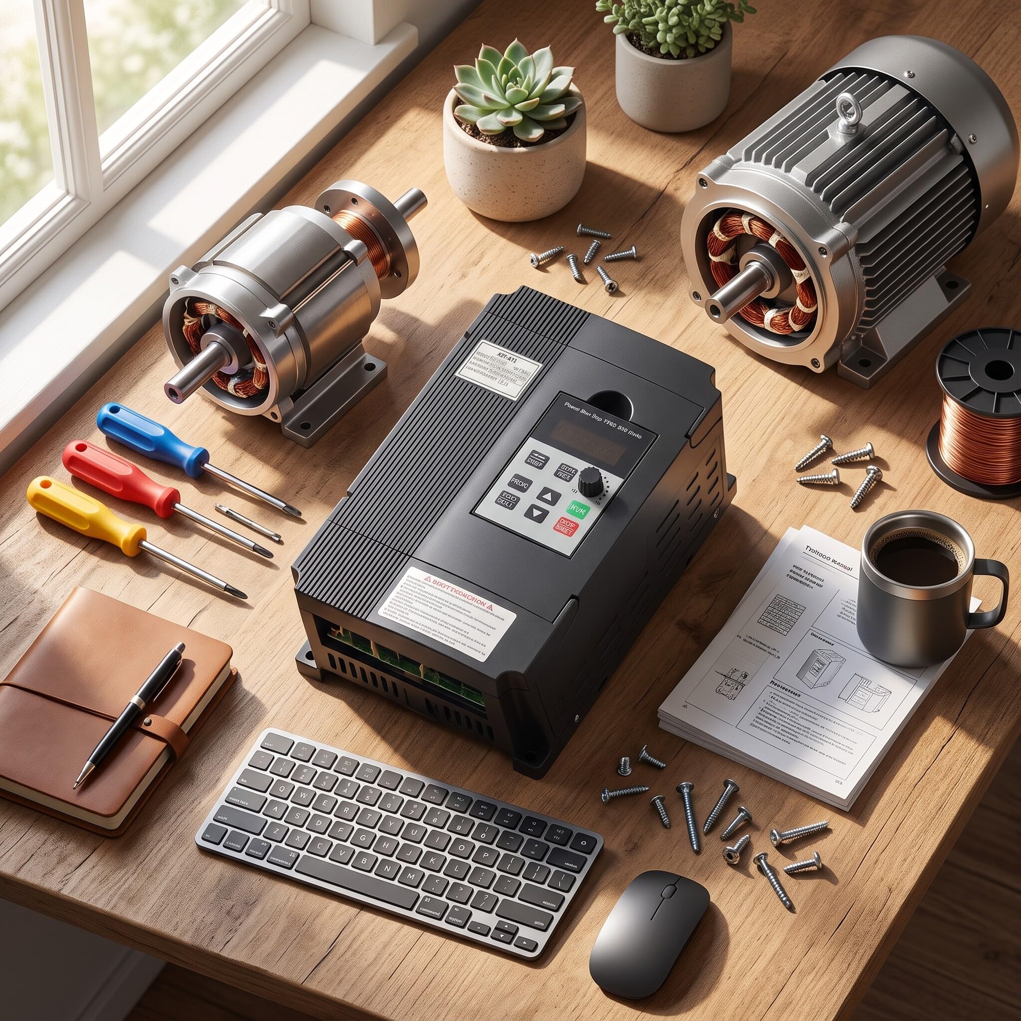 AC 220V 1.5 KW Frequenzumrichter, VFD Motor Inverter Konverter Einphasig Variable Frequenzantrieb Drehzahlregler mit Überspannungschutz für Dreiphasenmotor Drehzahlregelung
