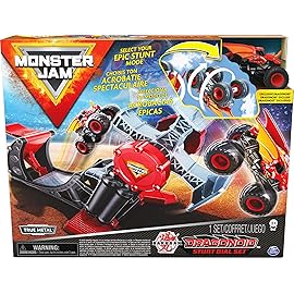 Monster Jam, Blastin Bones Playset with Exclusive Monster Mutt Dalmatian, Monster Truck Kids Toys for Boys Aged 3 and Up
