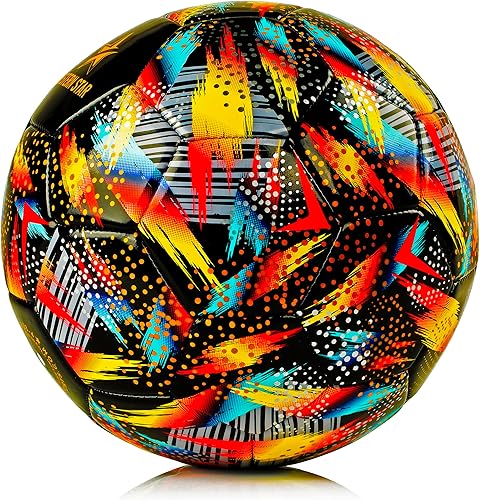 Miniatura 3 de Western Star Soccer Ball Helix Size 3 & Size 4 & Size 5 - Official Match Weight - 6 Colors - Youth & Adult Soccer Players - Attractive and Durable