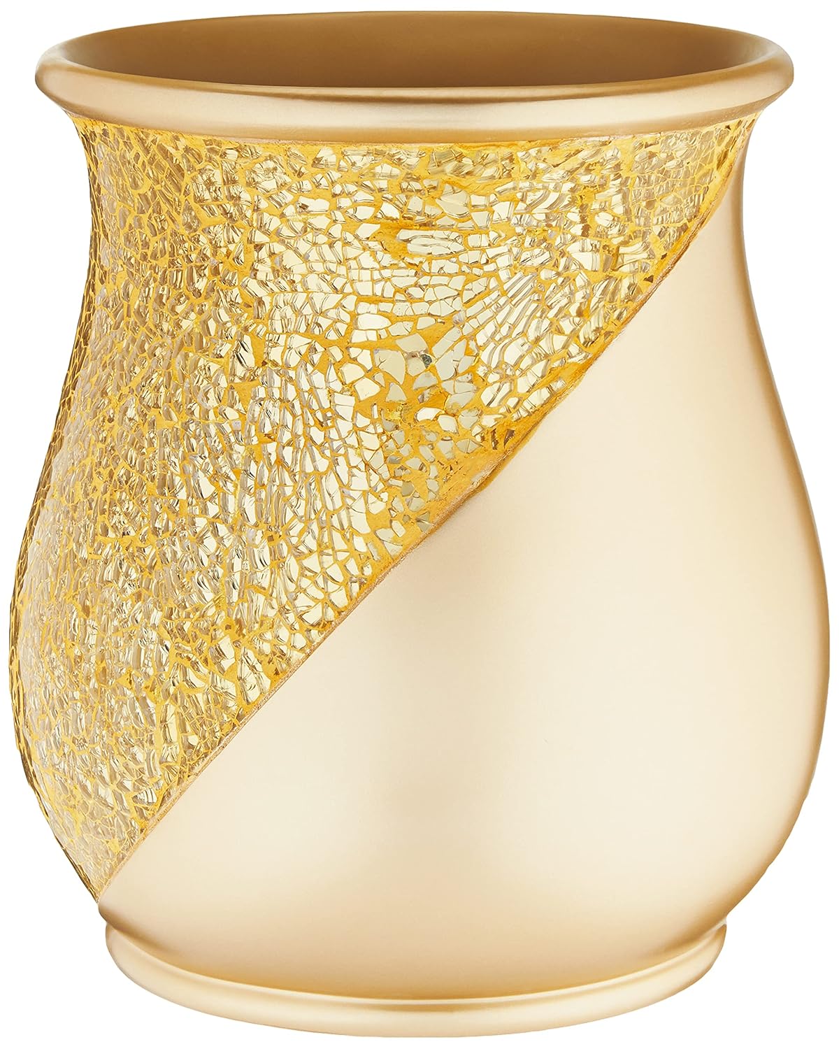 Popular Bath 839197 Sinatra Waste Basket,Champange Gold,Wastebaskets