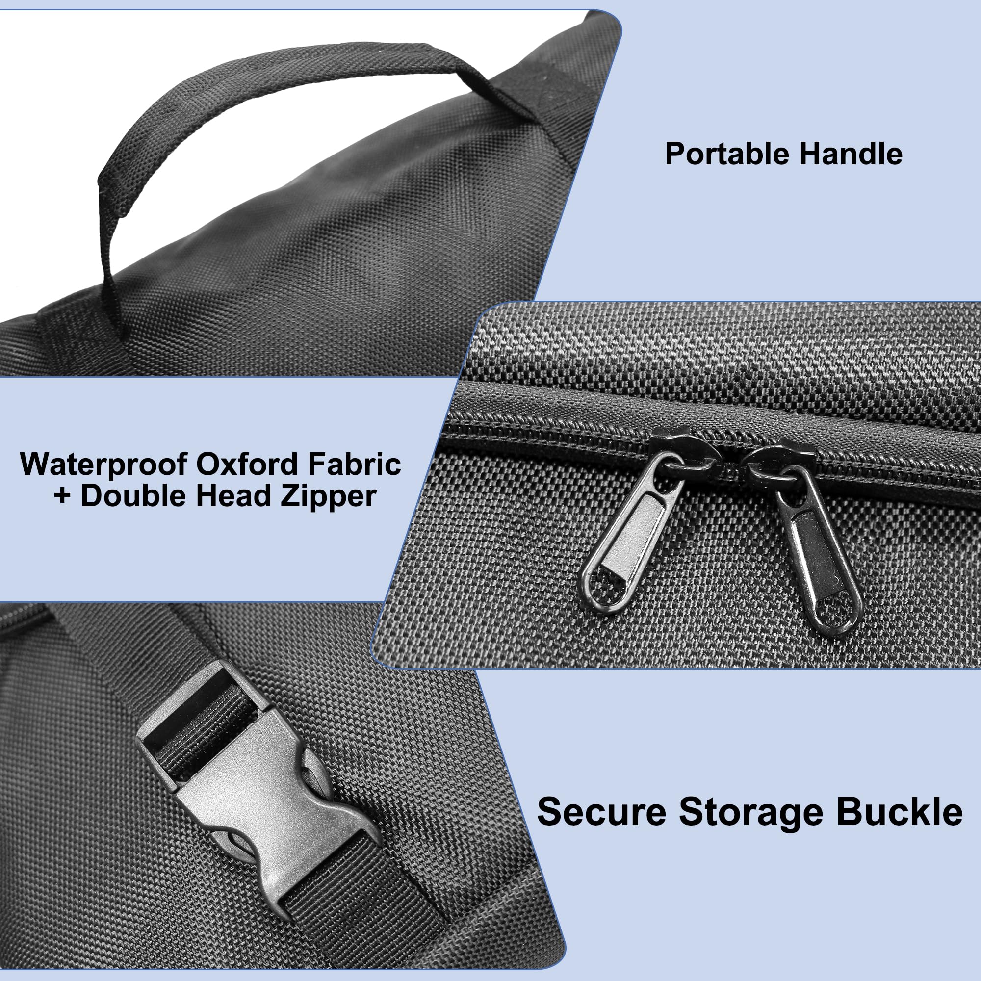 Camping-Küchen-Organizer, tragbare Kochutensilien-Aufbewahrung, hängende Caddy Tasche mit mehreren Taschen für Camping, Kochgeschirr, Grillen, Auto, Reisen, Picknick (nur Tasche), schwarz