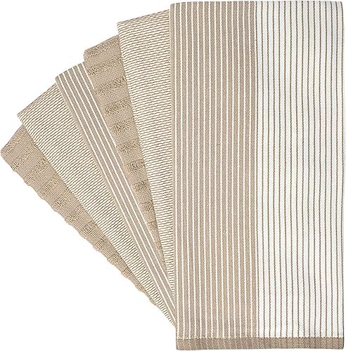 Miniatura 3 de Bumble Towels - Toallas de cocina prémium (20 x 28pulgadas, 6 unidades), grandes, algodón y tejido de rizo plano, altamente absorbentes con lazo