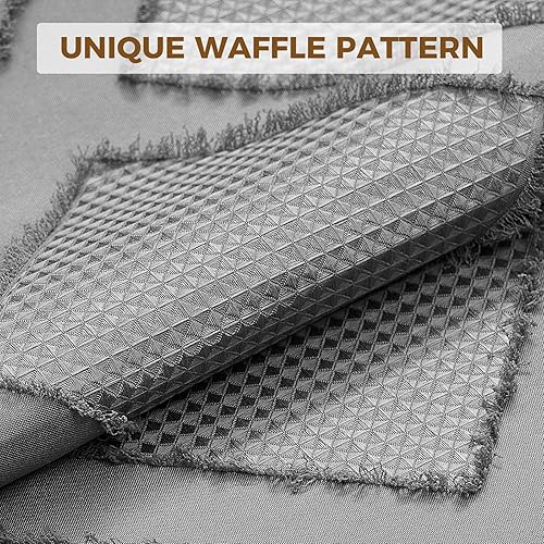 Miniatura 4 de downluxe Cortina de ducha sin gancho con forro a presión, juego de cortina de ducha de tela de gofre gris para baño, cortinas impermeables de doble