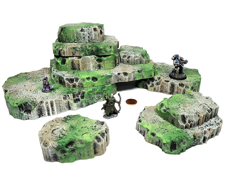 その他 Terrain - Modular Hills (6 pieces) Amazon.com: Mossy Stone Stacking Modular Hills Set