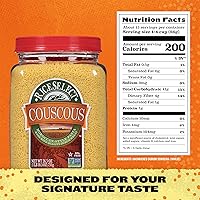 Vista 2 de RiceSelect Cuscús, pasta de cuscús de trigo estilo marroquí, sin OMG, tarro de 26.5 onzas, (paquete de 1)