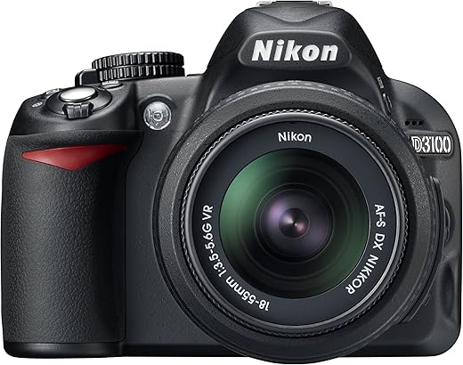Nikon D3100 Digital SLR Camera with 18-55mm VR Lens Kit (14.2MP) 3 inch LCD (Renewed)