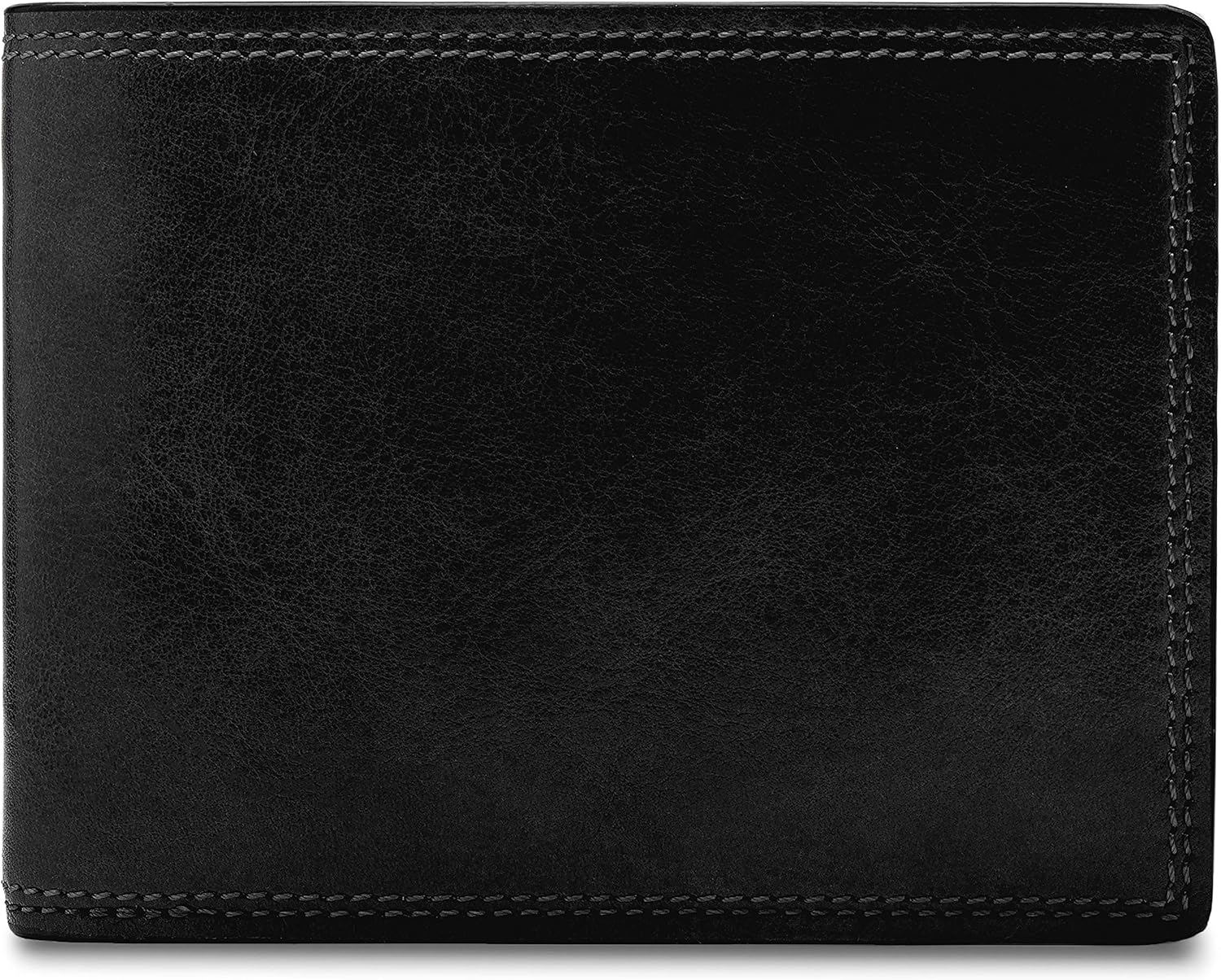 Bosca Men's Leather Wallet with Removable ID Passcase - Dolce Italian leather Wallet for Men 8 Card Slots, Bifold Design, Hand-Stitched Detailing, Polished Finish, Black