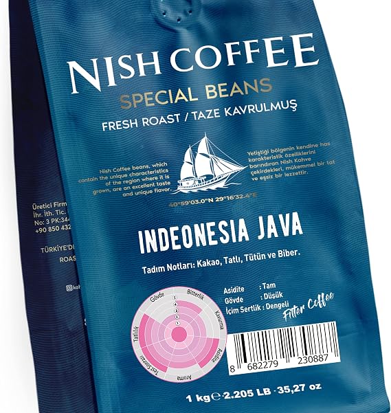 Nish Filtre Kahve Endonezya Java 1 Kg - Öğütülmüş