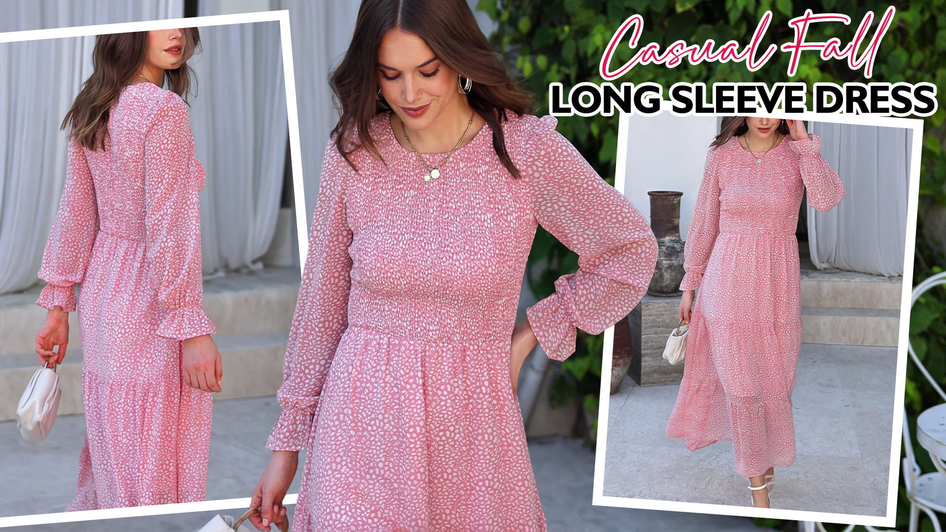 long sleeve fall dresses 2019 Fnooota Party Dresses for Women, Long Sleeve V Neck Casual Spring Fall Maxi Dresses Beige Size L, Women's, Size: Large