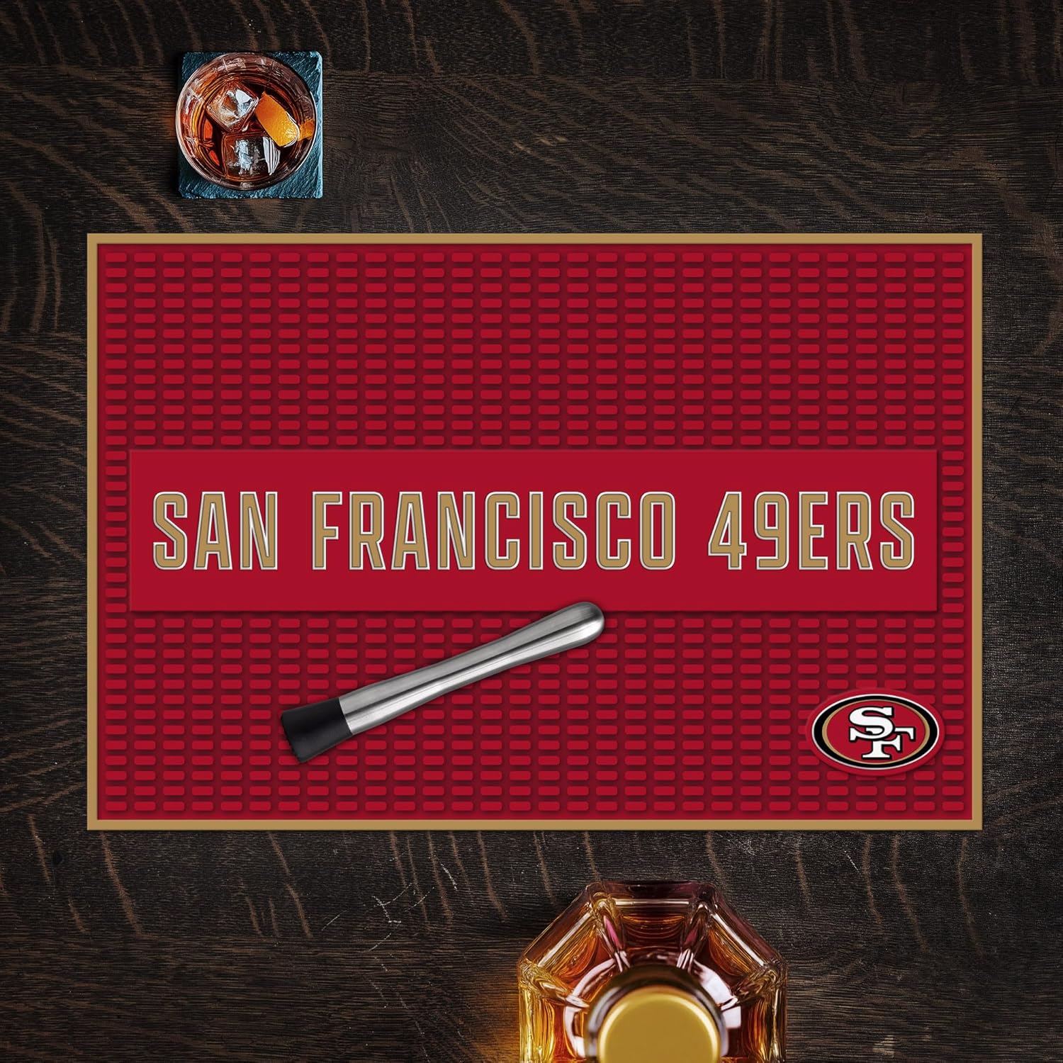 Rico Industries NFL Football 12" x 18" PVC Heavy Duty/Thick Home Décor/Kitchen/Bar Mat