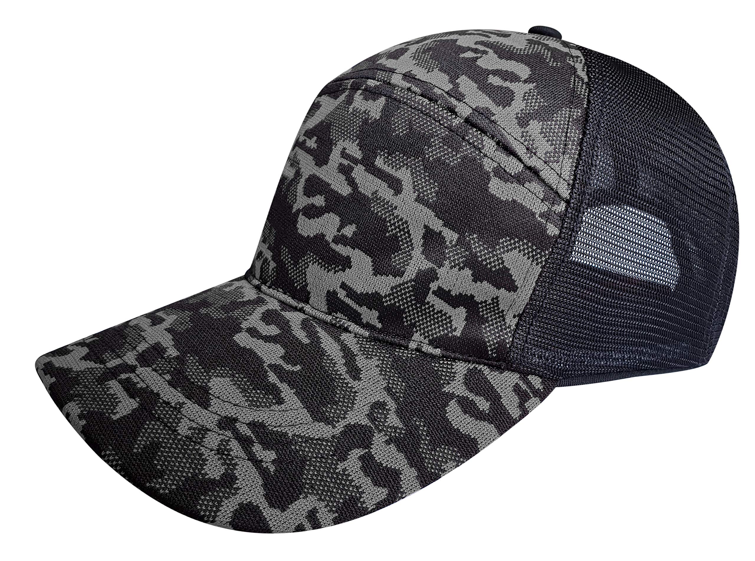 teknik Military Camouflage Casual Baseball Trucker Cap Half Net Mesh Free Size-picture-25