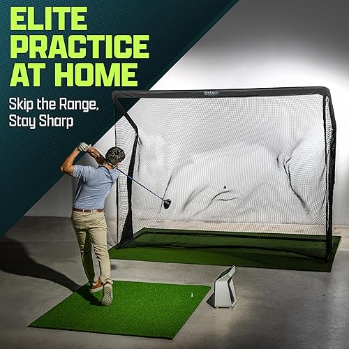 Miniatura 5 de GoSports Elite - Red de práctica de golf con marco de acero, elige tamaño de 10 o 7 pies