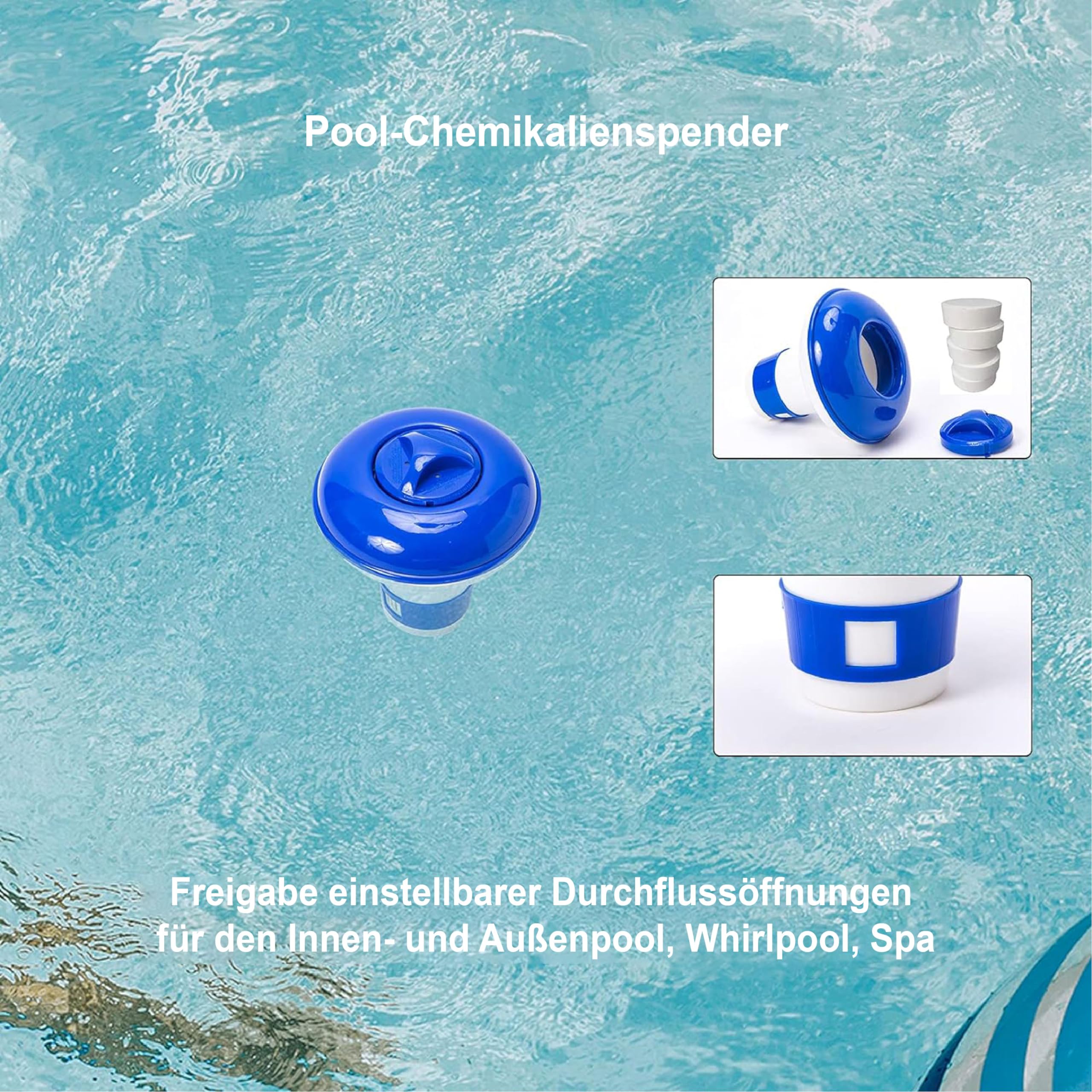 Kit Limpieza Piscina, Red de Limpieza de Piscina, Dispensador de Cloro, Cepillo Piscina, Kit de Mantenimiento de Piscina, Accesorios de Piscina, Set de Limpieza para Piscina, SPA, Jaccuzi