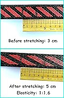 Vista 4 de Cuerda elástica plana con ganchos de acero de longitud ajustable de 67 a 126 pulgadas, correa elástica resistente para bicicletas al aire libre