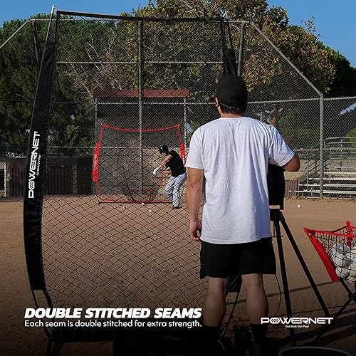 Miniatura 7 de PowerNet Pantalla con bolsa de transporte  Protección portátil para lanzador de béisbol  Protector de jugador instantáneo y entrenador de unidades