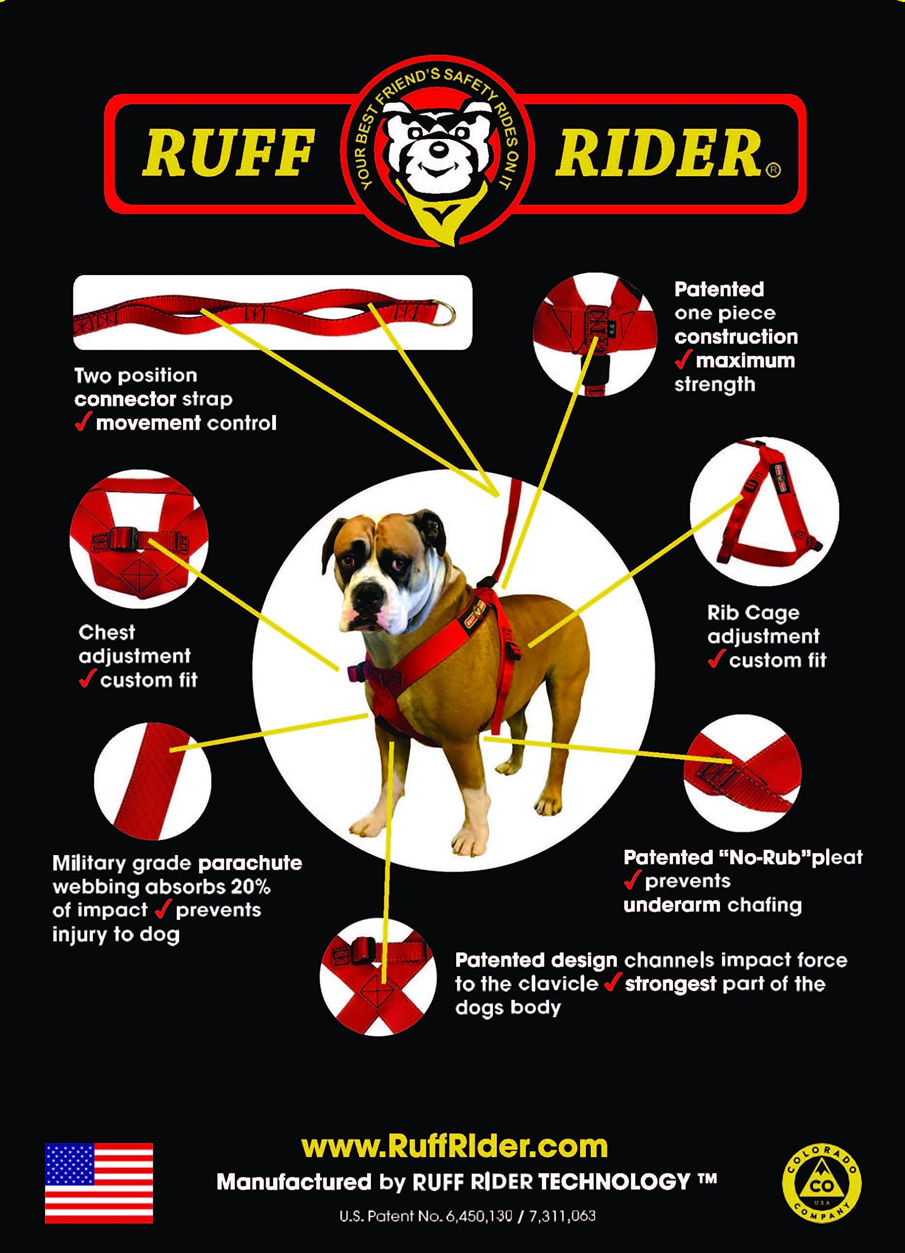 Ruff Rider Roadie Canine Vehicle Safety and Training Harness