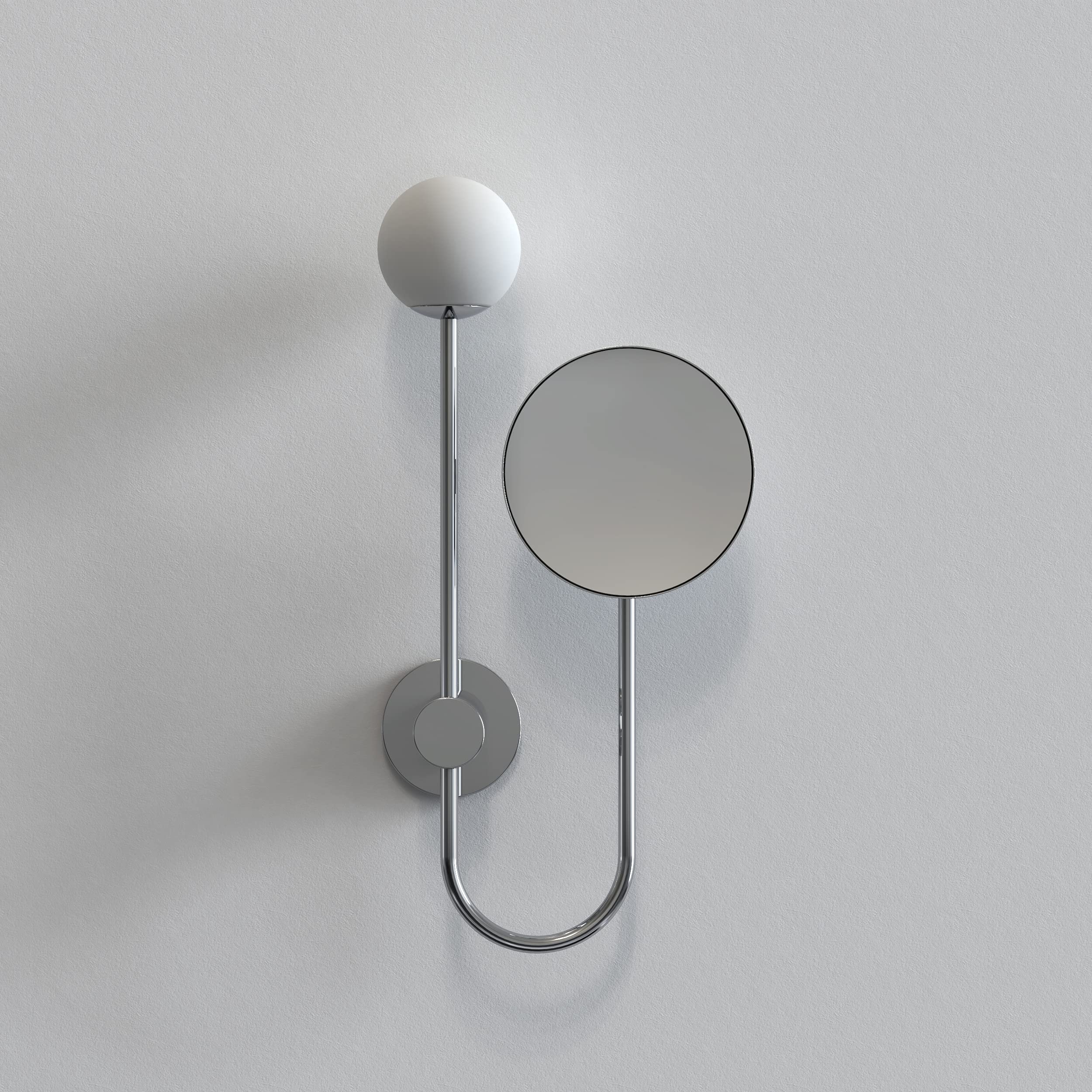 Astro Orb - Specchio ingranditore da bagno dimmerabile, grado di protezione IP44, cromato lucido, lampada G9, progettato in Gran Bretagna, 1424001