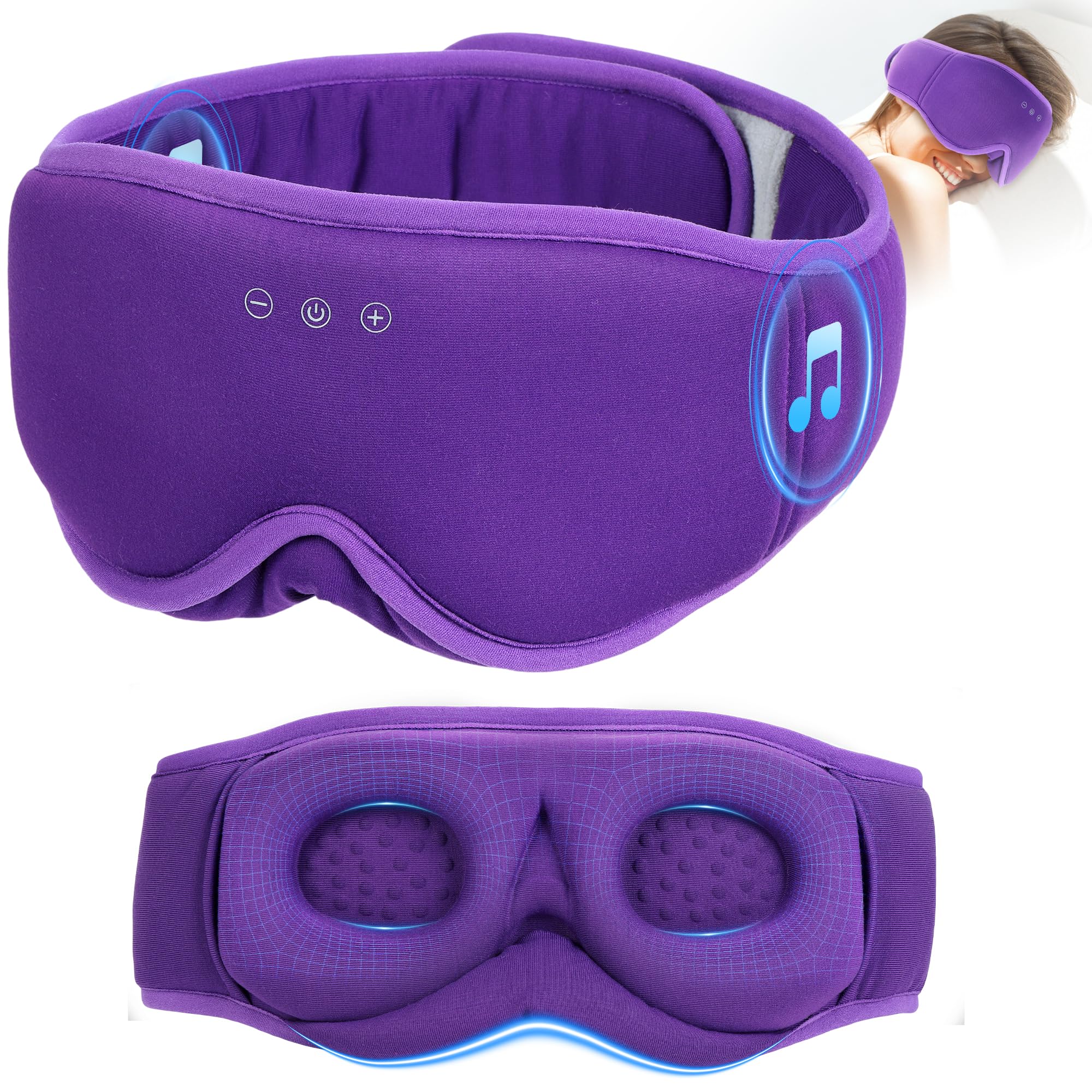 blackout sleep mask headphones with bluetooth earphones hi-fi sound