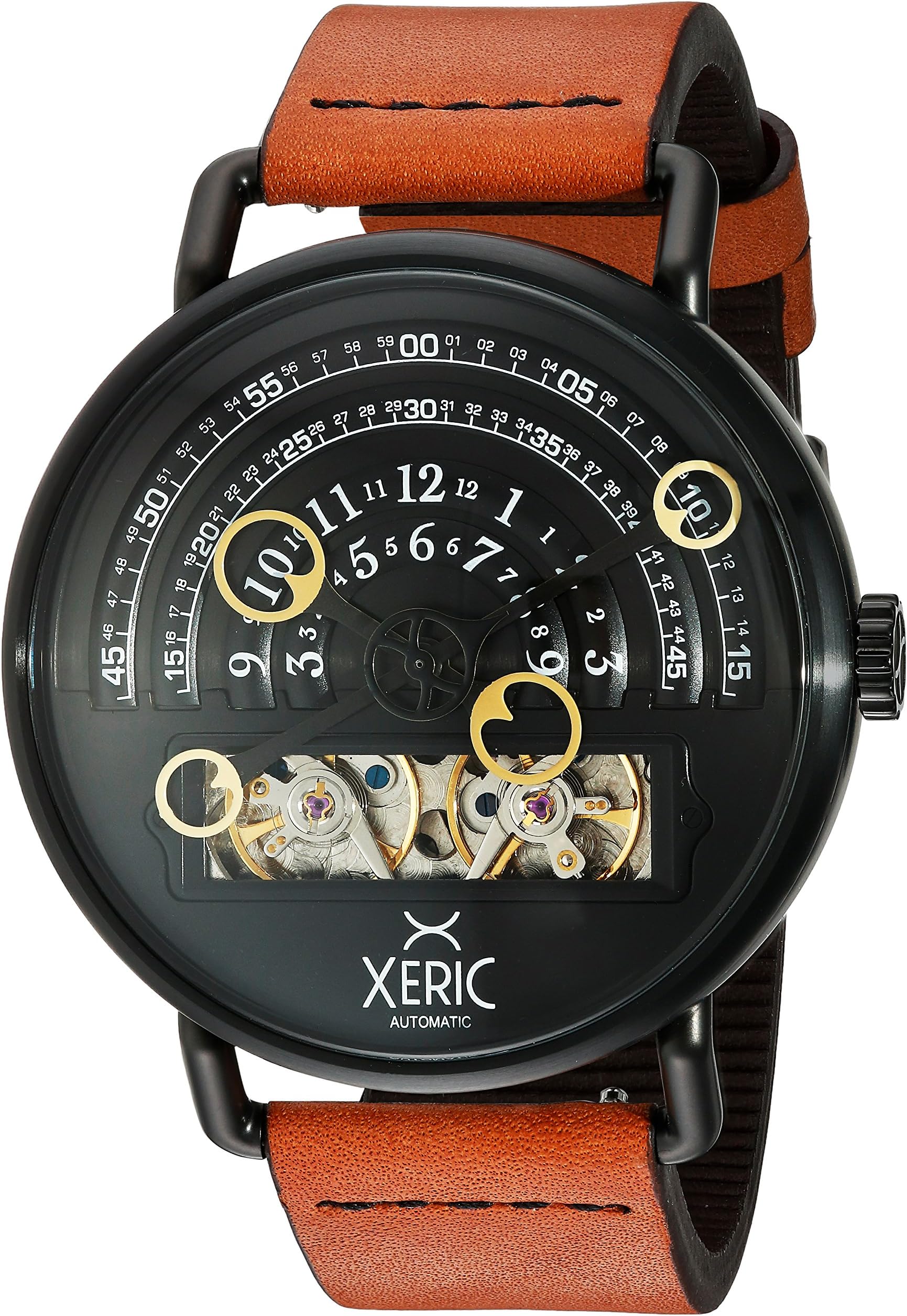 Xeric Men's Automatic Self Wind Watch with Leather Strap HLG-3015