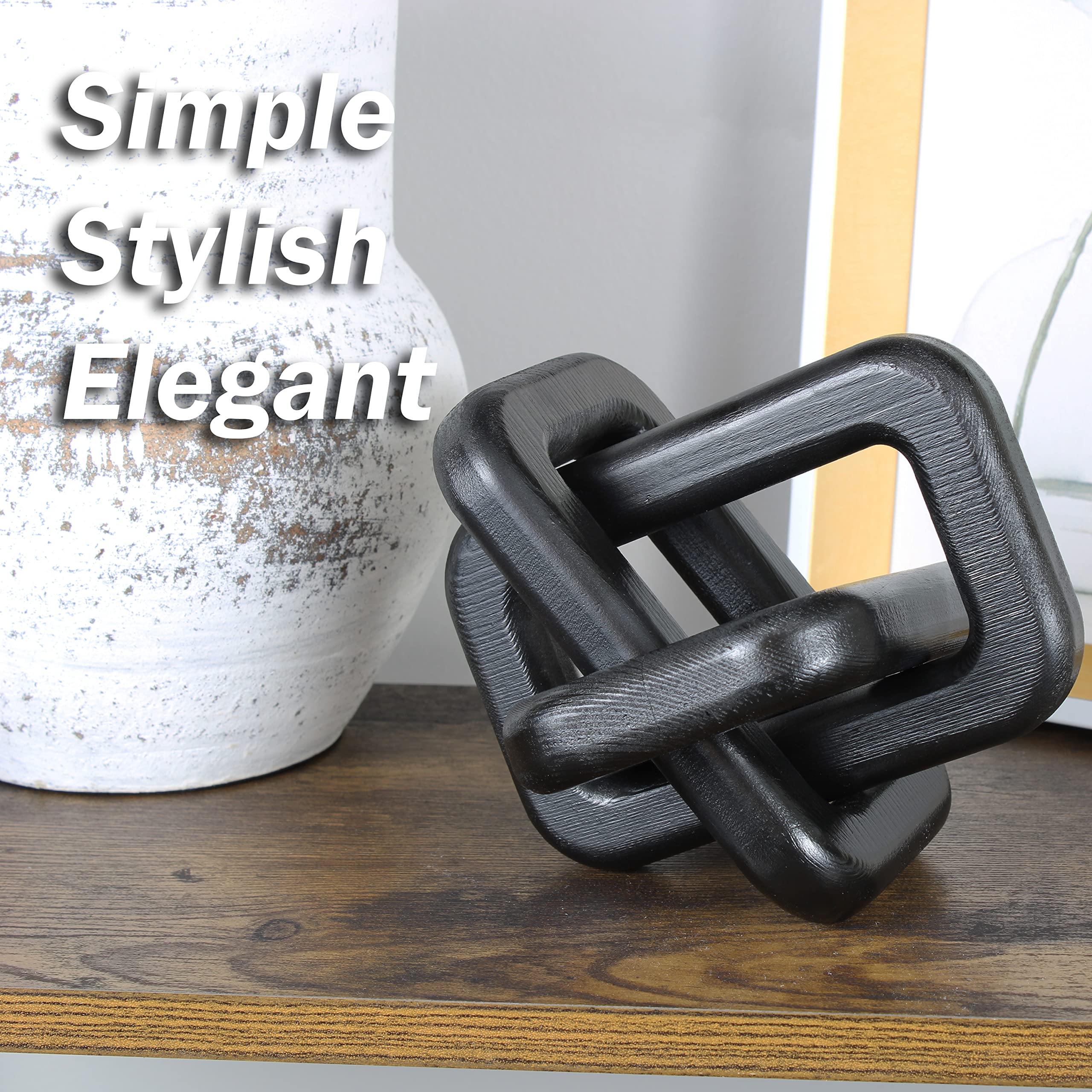 Amazon.com : Venture Decor Wood Knot Home Decorations - Handmade Wood Chain  Link Decor for Living Room, Farmhouse, Entry, Shelf, Coffee Table : Home &  Kitchen