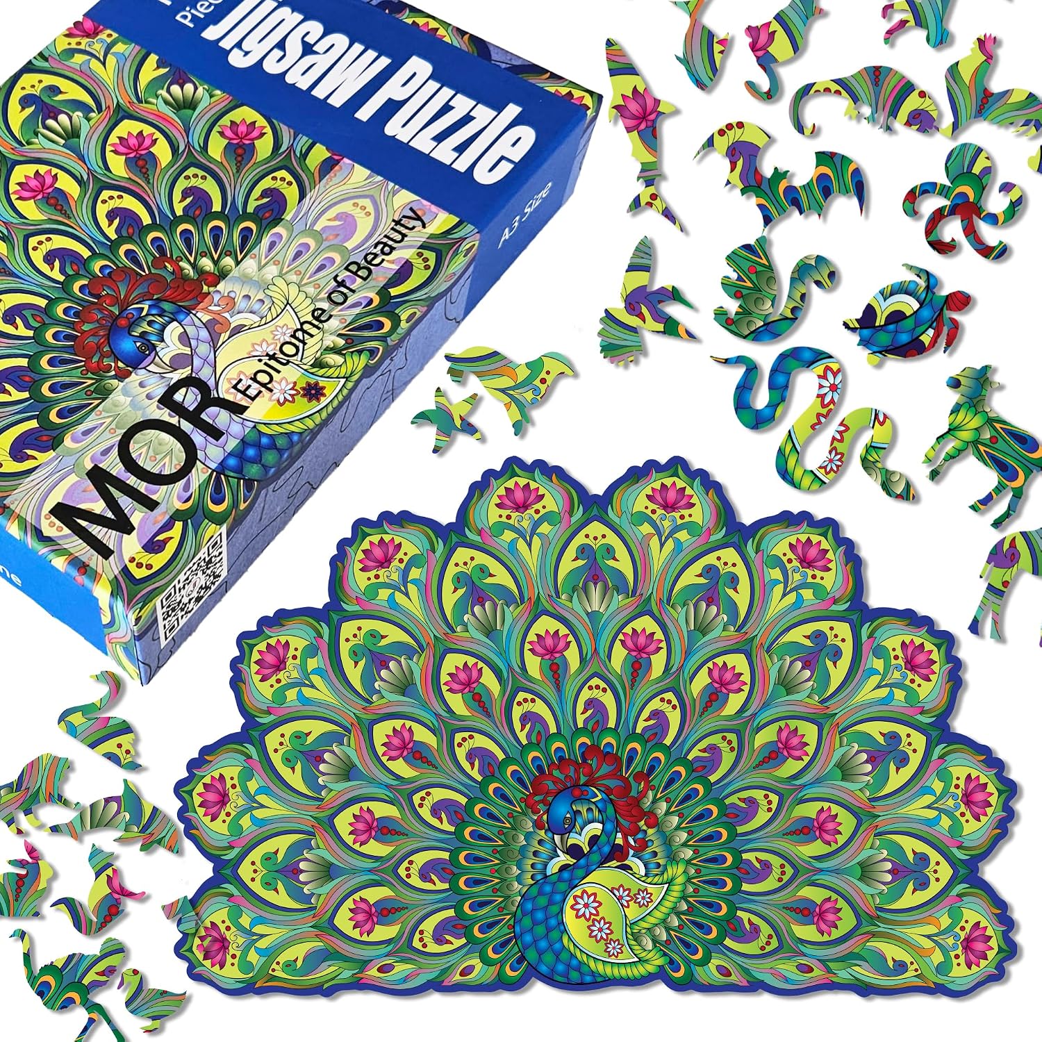 Ambiyaa Peacock| Wooden Jigsaw Puzzle for Kids & Adults | 31 Unique Animal Shape Pieces | Challenging and Educational Puzz... - Review, Price and Buying Guide