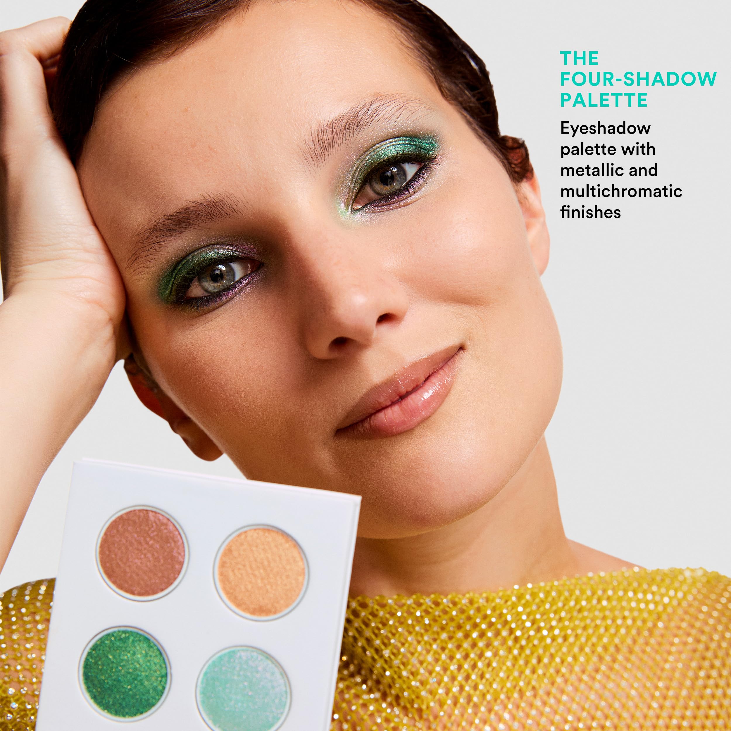 3INA MAKEUP - The Four - Shadow Palette - Paleta Cieni Do Powiek - Wysoce Napigmentowane - Długotrwałe Formuły - Metalicznymi i Multichromatycznymi Efektami - Vegan - Cruelty Free