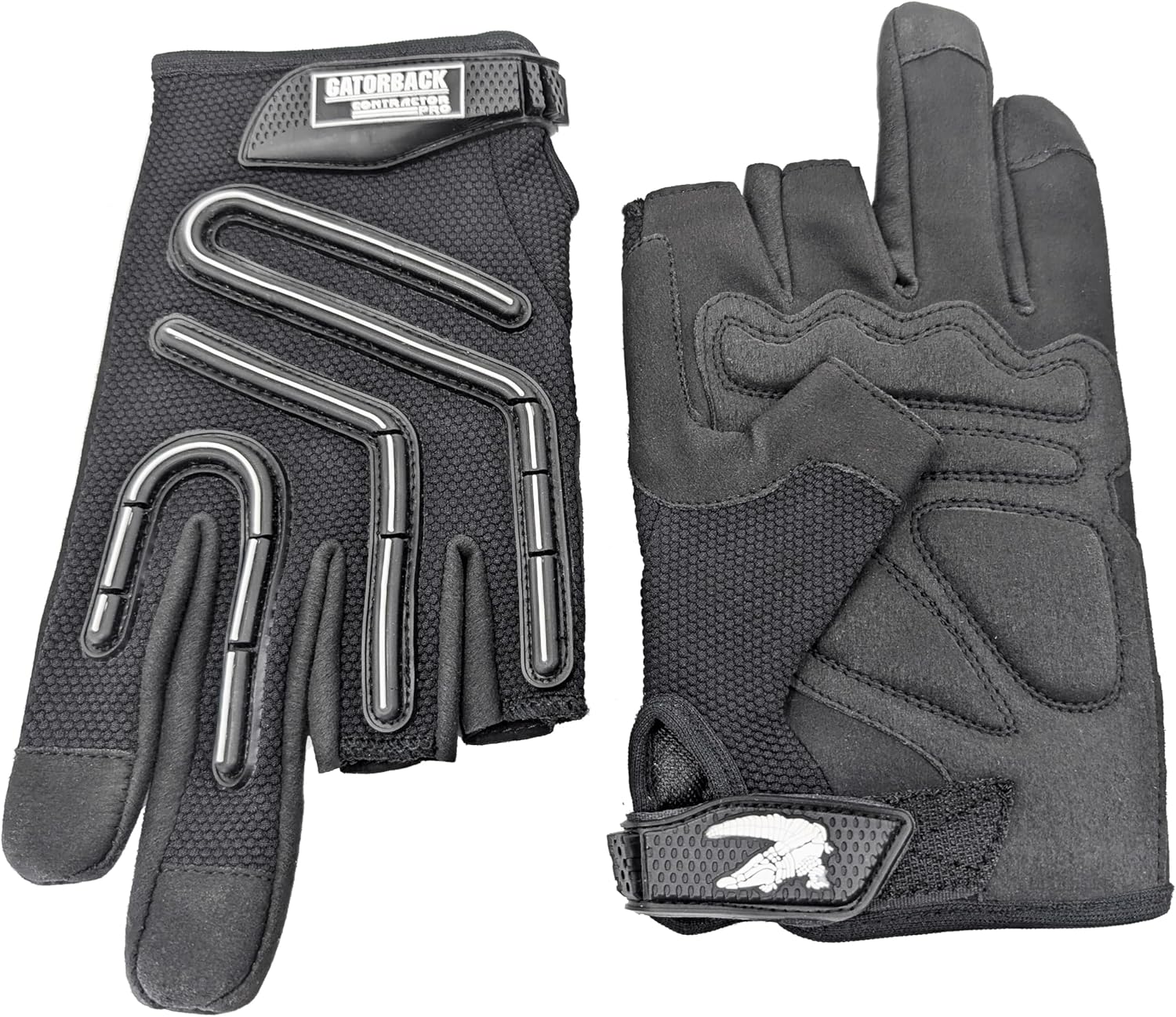 Gatorback Electricians Deluxe Tool Belt Combo – Ventilated Back Support Belt with Suspenders, Drill Holster & Work Gloves – Size Large 35"-39"