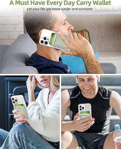 Miniatura 148 de ExtreLife Magsafe Wallet, cartera magnética más fuerte para iPhone 17/16/15/14/13/12, para tarjetero Magsafe con 2 ranuras para tarjetas, bloqueo
