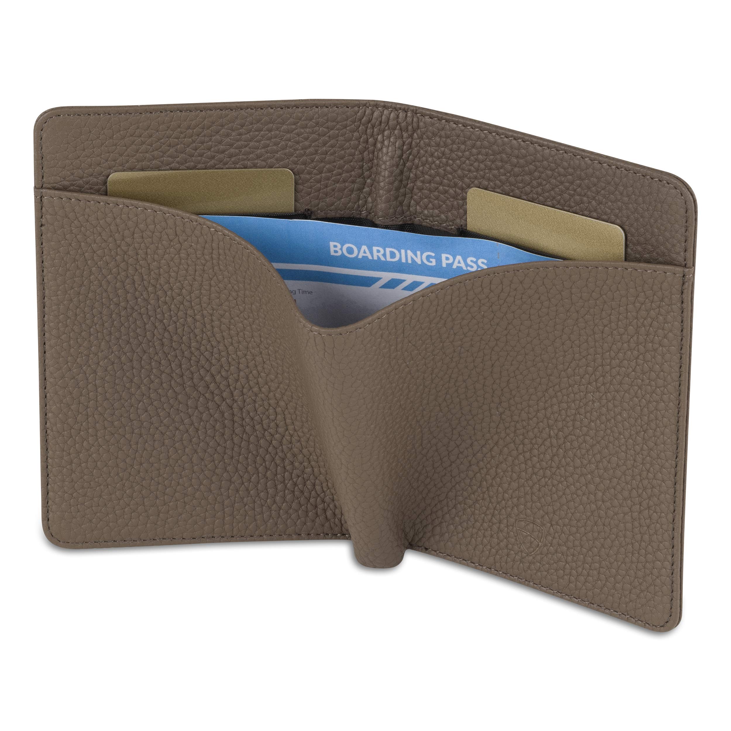 Vaultskin Housse Passeport en Cuir – Porte-Passeport RFID avec Compartiments Cartes et Organiseur de Voyage, Étui Passeport Fin et Élégant pour Déplacements (Kensington)